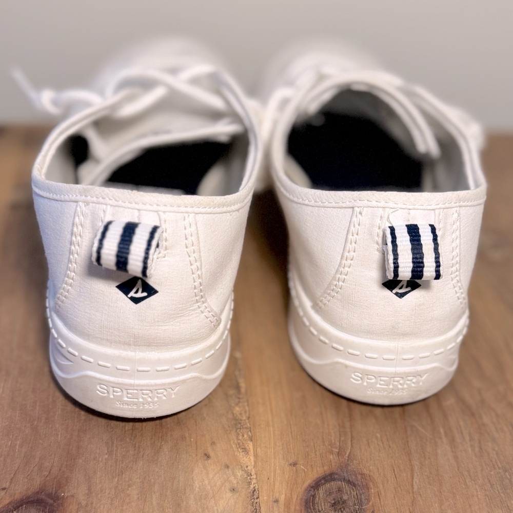 Sperry Crest Vibe White Sneaker sz 8.5 - Picture 2 of 5